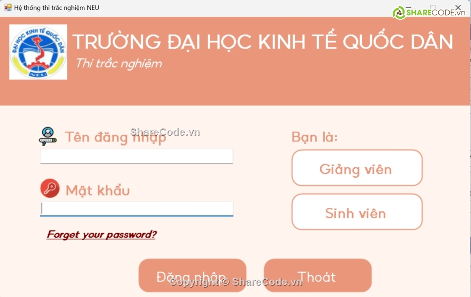 phần mềm thi trắc nghiệm,trắc nghiệm C#,code thi trắc nghiệm c#,phần mềm thi trắc nghiệm c#